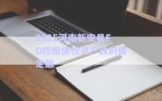 2025河南新安縣FD控股債權資產政府債定融